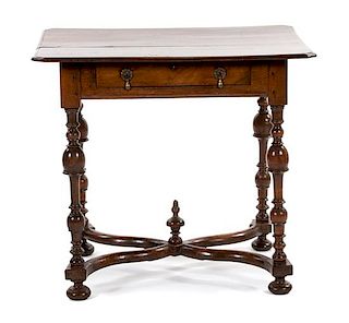 A William & Mary Style Walnut Side Table