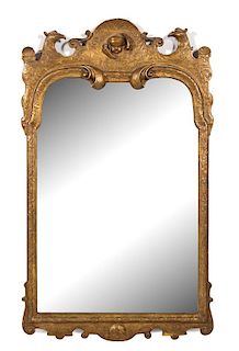 A Queen Anne Giltwood Mirror
