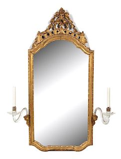 A Rococo Style Giltwood Mirror