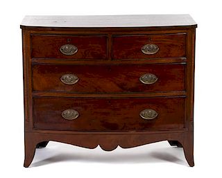 A George III Mahogany Bow-Front Chest of Drawers