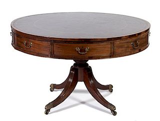 A George IV Mahogany Drum Table