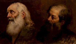 Spanish School, (19th Century), Two Wise Men