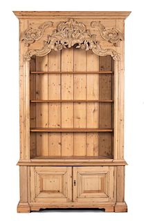 A Rococo Style Pine Bookcase
