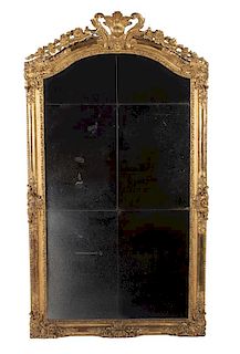 A Louis XV Giltwood and Gesso Mirror
