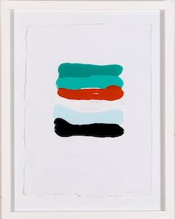 Lorri Ott (b. 1963) Pack, Resin, pigments on handmade paper,