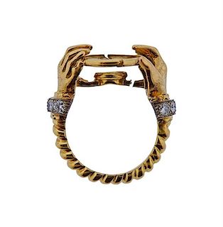 18k Gold Diamond Ring Setting 