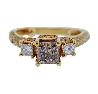 14k Gold 1.04ct Fancy Brown Diamond Engagement Ring 