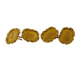 Tiffany &amp; Co Mid Century 18K Gold Cufflinks