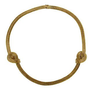Buccellati 18k Gold Knot Necklace 