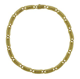 18k Gold Link Necklace 