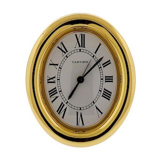 Cartier Baignoire Gold Plated Travel Desk Alarm Clock