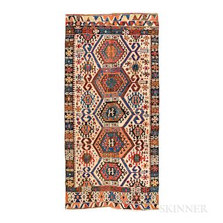 Konya Area Kilim, Turkey, c. 1860, 13 ft. 2 in. x 6 ft. 2 in.  Provenance:  The Cadle Collection.