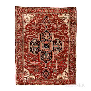Antique Serapi Carpet, northwestern Iran, c. 1890, 11 ft. 9 in. x 9 ft. 1 in.