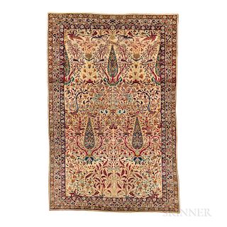 Kerman Rug, eastern Iran, c. 1920, 6 ft. 2 in. x 4 ft. 1 in.   Provenance:  The Cadle Collection.