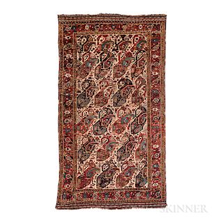 Khamseh Rug, southwestern Iran, c. 1900, 8 ft. 9 in. x 3 ft. 8 in.  Provenance:  The Cadle Collection.