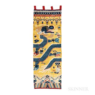 Ningxia Pillar Rug, western China, c. 1870, 7 ft. 6 in. x 2 ft. 8 in.
