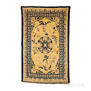 Ningxia Rug, western China, c. 1850, 6 ft. x 3 ft. 10 in.  Provenance:  The Cadle Collection.