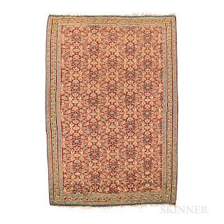 Senneh Kilim, Iran, c. 1900, 6 ft. 8 in. x 4 ft. 9 in.   Provenance:  The Cadle Collection.