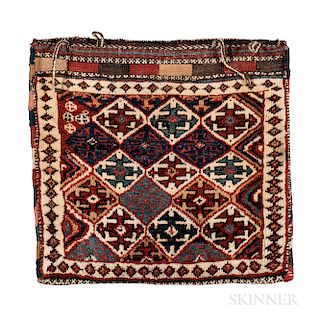 Complete Luri Bag, Iran, c. 1880, 2 ft. 1 in. x 2 ft. 3 in.