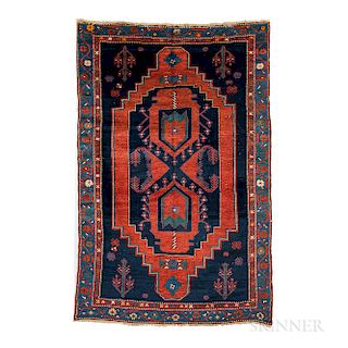 Kazak Carpet, Caucasus, c. 1900, 9 ft. 1 ft. x 6 ft. 1 in.   Provenance:  The Cadle Collection.
