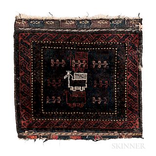 Baluch Bag-face, eastern Iran, c. 1920, 1 ft. 9 in. x 1 ft. 10 in.
