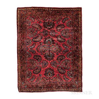 Sarouk Carpet, Iran, c. 1920, 11 ft. 11 in. x 8 ft. 11 in.  Provenance:  The Cadle Collection.