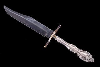 Civil War to Frontier Silver Bowie Knife 1840-1865