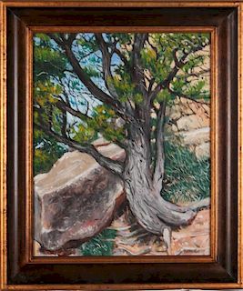 Ben Bassham (b. 1942) Pinon, North Rim Grand Canyon, 2008 Oil on canvas,