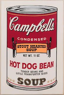 Andy Warhol (1928-1987) Hot Dog Bean (From Campbell's Soup II), 1969, Screenprint,