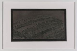 Mark Schatz (b. 1975) Clefts, Rifts & Ruptures #5, Monotype with graphite powder,