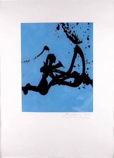 Robert Motherwell (American, 1915-1991) Gesture III, 1967-77, Colored etching and aquatint,