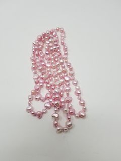 Strand of Pink Freshwater Pearls - 60 in.