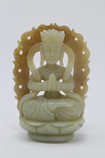 Carved Chinese Jade Guanyin