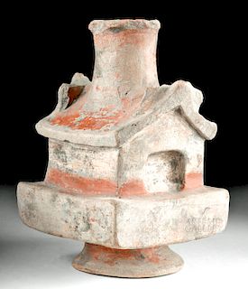 Museum Exhibited Chorrera Pottery House Effigy Vessel