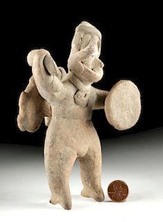 Colima Pottery Standing Warrior Whistle