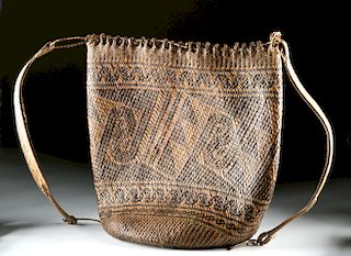 20th C. Balinese Woven Fiber Basket