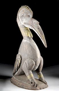 20th C. Papua New Guinea Wood Hornbill Carving