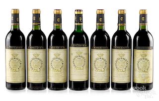 Seven bottles of Chateau Gruaud Larose