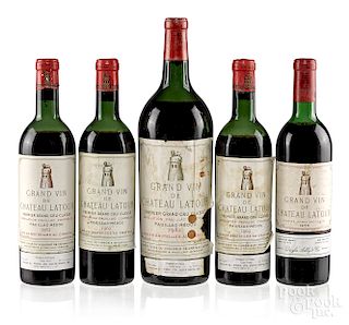 Five bottles of Chateau Latour