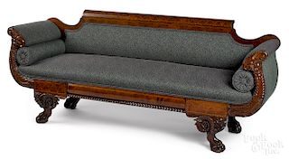 Classical carved mahogany sofa