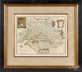 Willem Blaue (Dutch 1571-1638) map of Virginia