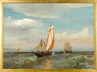 Julian Davidson (American 1853-1894) seascape