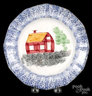 Blue spatter plate