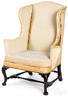 Rare Boston Queen Anne wing chair