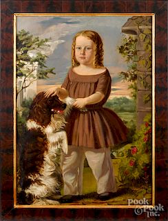 Massachusetts oil on canvas portrait of a boy