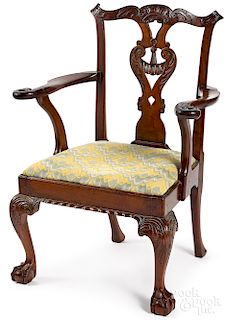 New York Chippendale mahogany armchair