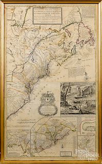 Herman Moll engraved map of North America