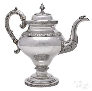 Philadelphia coin silver coffee pot
