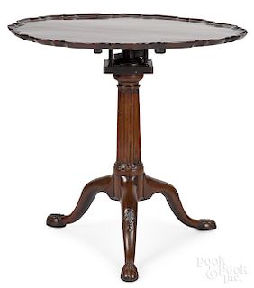 George III mahogany piecrust tea table