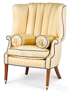 George IV mahogany barrelback easy chair